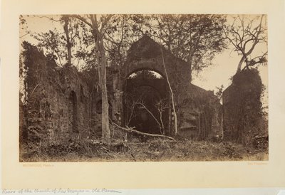 Ruïnes van de kerk van Las Monjas, Oud-Panama door Eadweard Muybridge