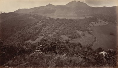 Vulkaan Santa María, Quetzaltenango, Guatemala door Eadweard Muybridge