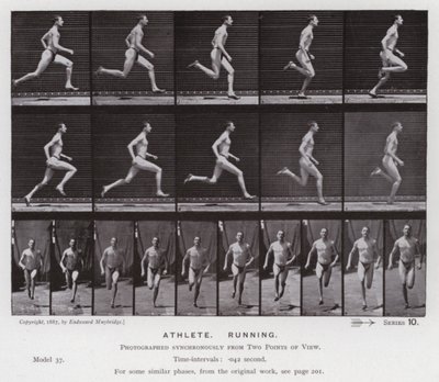 De menselijke figuur in beweging: Atleet, rennend door Eadweard Muybridge