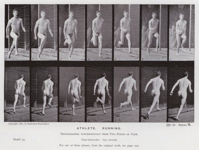 De menselijke figuur in beweging: Atleet, rennend door Eadweard Muybridge
