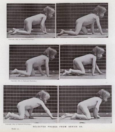 De menselijke figuur in beweging: Geselecteerde fasen uit serie 83 door Eadweard Muybridge