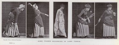 De menselijke figuur in beweging: Enkele fasen tijdens het spelen van lawn tennis door Eadweard Muybridge