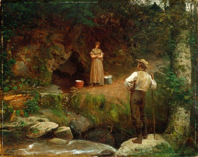 Vroege geliefden door Eastman Johnson