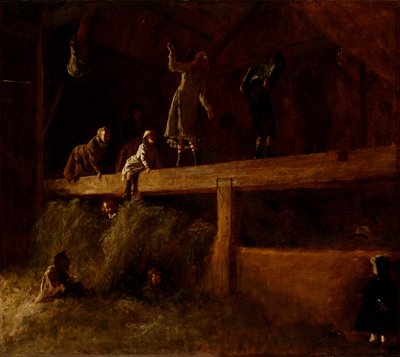 In de Hooizolder, c.1878 door Eastman Johnson