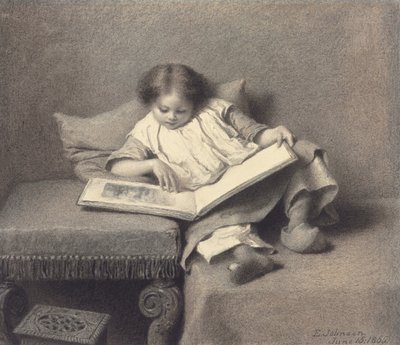 Het prentenboek door Eastman Johnson