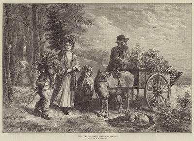 Voor de zaal van de landheer door Ebenezer Newman Downard