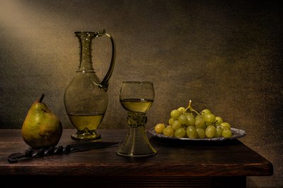 Klassiek fruitstilleven door Eddy Devlieger