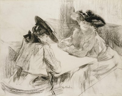 In het Café door Edgar Chahine