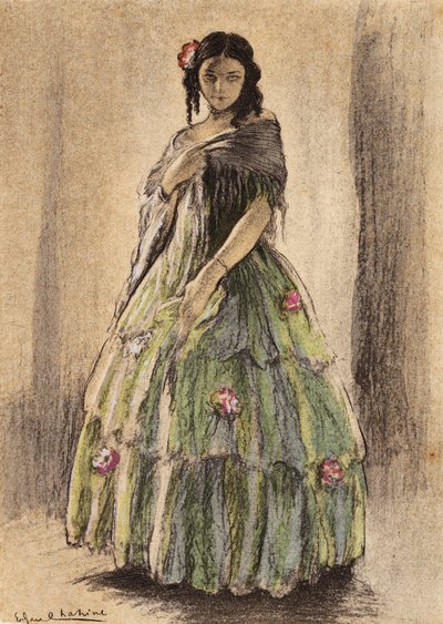 Illustratie voor Madame Bovary door Gustave Flaubert door Edgar Chahine