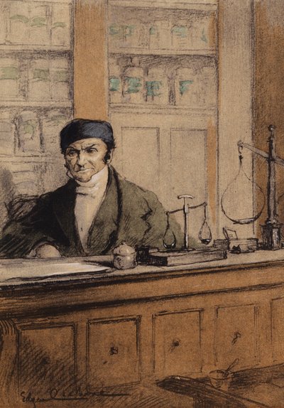 Illustratie voor Madame Bovary door Gustave Flaubert door Edgar Chahine