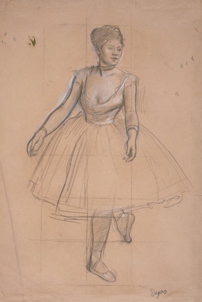 Een balletdanser in positie, ca. 1872-73 door Edgar Degas
