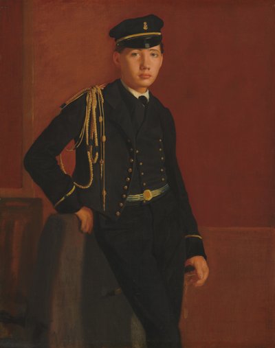 Achille De Gas in het uniform van een cadet door Edgar Degas