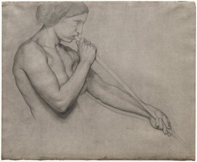 Engel die een trompet blaast door Edgar Degas