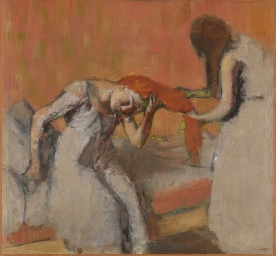 Bij het kammen door Edgar Degas