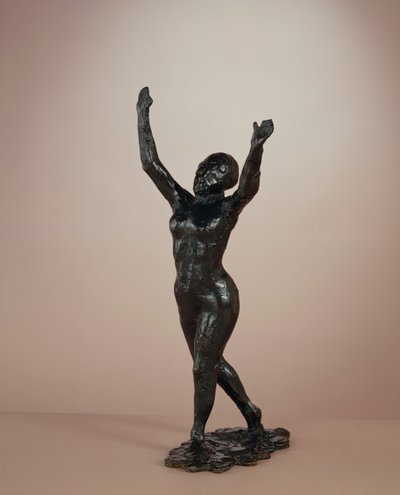 Danser Beweegt Vooruit, Armen Omhoog door Edgar Degas