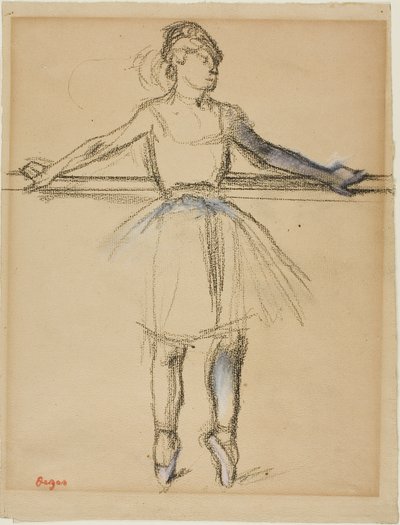 Danser aan de bar (on Point) door Edgar Degas