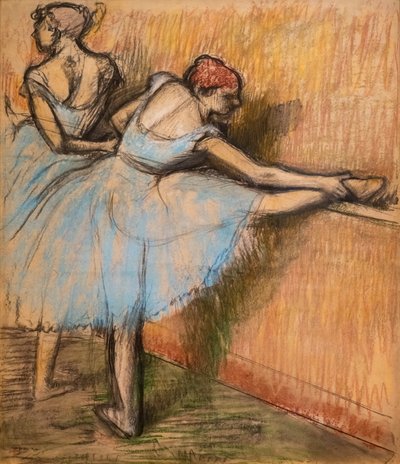 Dansers aan het roer. Rond 1900. door Edgar Degas
