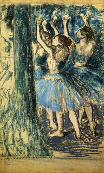 Dansers in de scène, c. 1898 door Edgar Degas