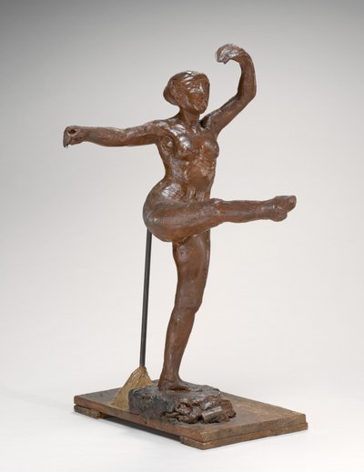 Vierde positie voor, op het linkerbeen, ca. 1885-1890 door Edgar Degas