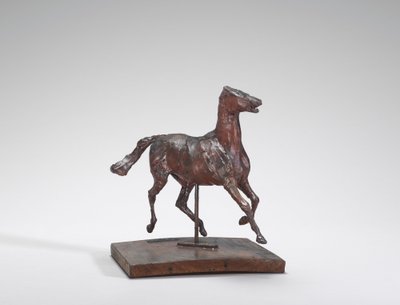 Paard in Draf, de Voeten Raken de Grond Niet, 1870s door Edgar Degas
