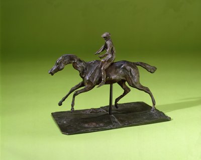 Jockey op een paard door Edgar Degas