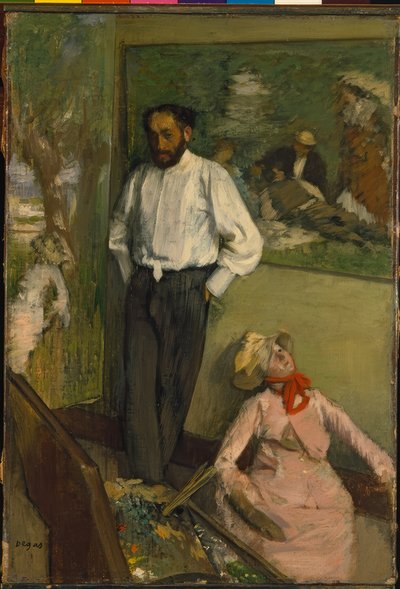 De man en de pop door Edgar Degas