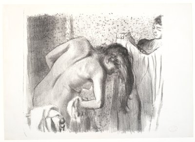 La sortie du bain (grote plaat) door Edgar Degas