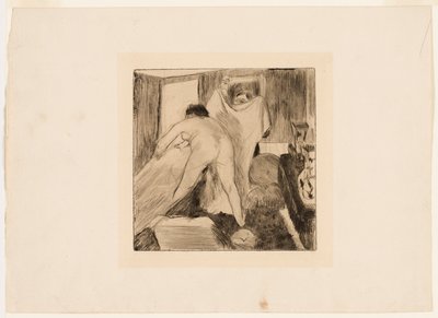 Het bad verlaten door Edgar Degas