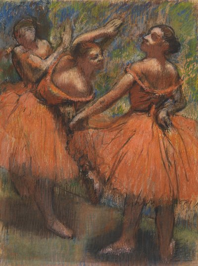 Les Jupes Rouge, ca. 1807-1901 door Edgar Degas