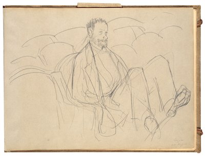Ludovic Lepic in het theater door Edgar Degas