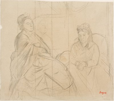 Madame Lisle en Madame Loubens door Edgar Degas