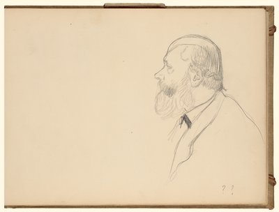 Man in profiel door Edgar Degas