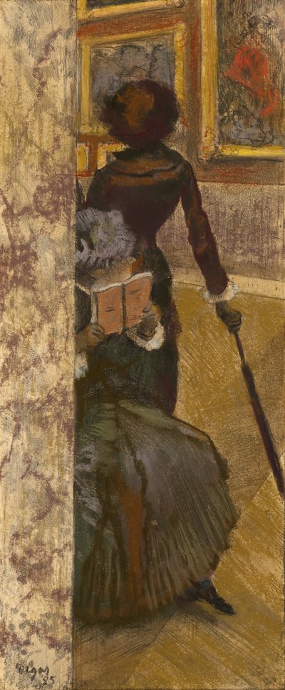 Mary Cassatt in het Louvre: De Schilderijen Galerij, 1885 door Edgar Degas