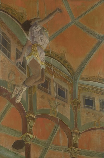 Miss La La in het Circus Fernando door Edgar Degas