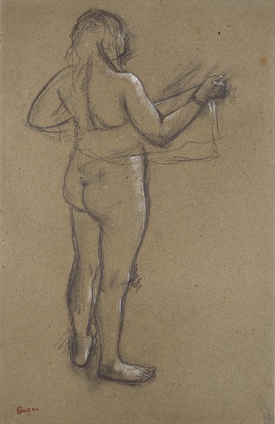 Naakte Vrouw die Zichzelf Afdroogt door Edgar Degas