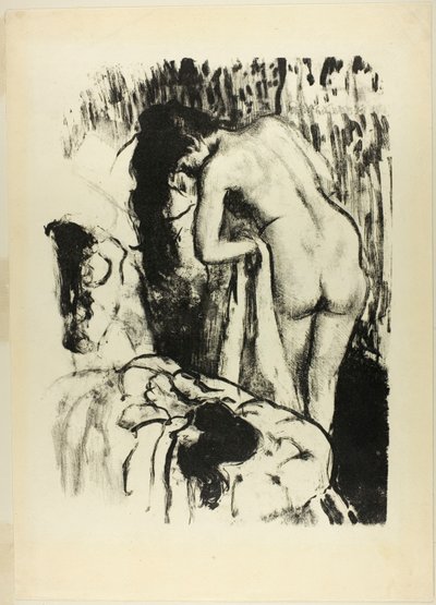 Naakte vrouw die zich droogt door Edgar Degas
