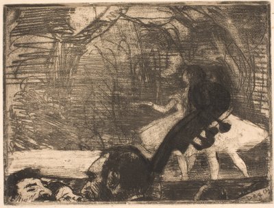 Op het toneel door Edgar Degas
