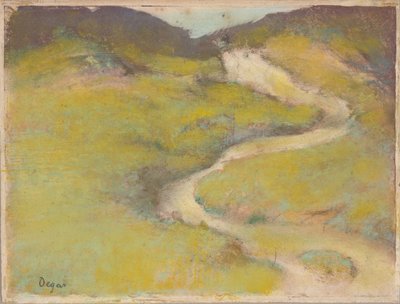 Pad in een veld door Edgar Degas