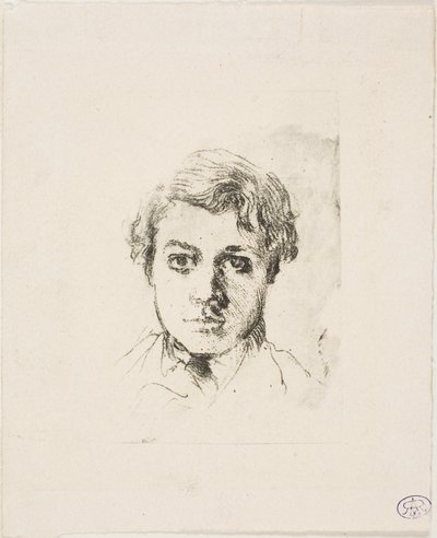 René De Gas, de broer van de kunstenaar door Edgar Degas