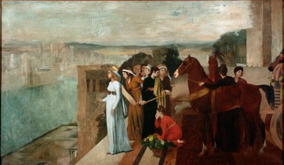 Semiramis bouwt Babylon door Edgar Degas