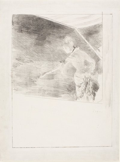 Zangeres tijdens een caféconcert door Edgar Degas