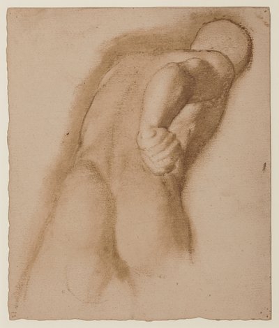 Studie naar Agasias van Efeze, "Gladiator Borghese", ca. 1855 door Edgar Degas