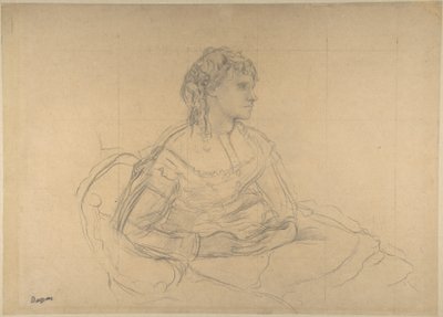 Studie voor "Madame Théodore Gobillard" (Yves Morisot) door Edgar Degas
