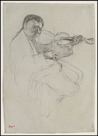 De violist, studie voor 