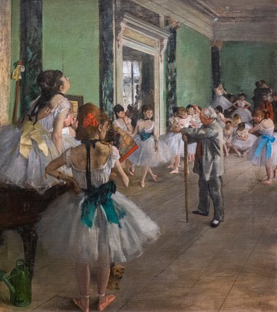 De dansles. Begonnen in 1873, eindigt in 1875-1876 door Edgar Degas