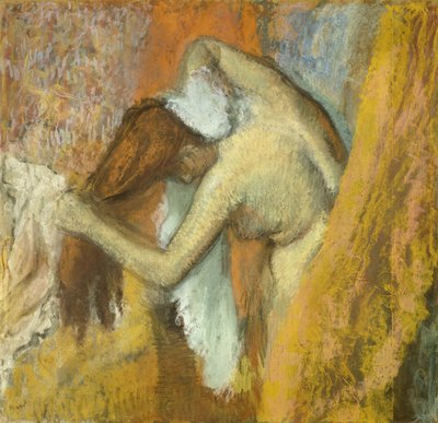 Vrouw bij haar toilet door Edgar Degas