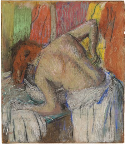 Vrouw die haar rug wast, c.1895 door Edgar Degas