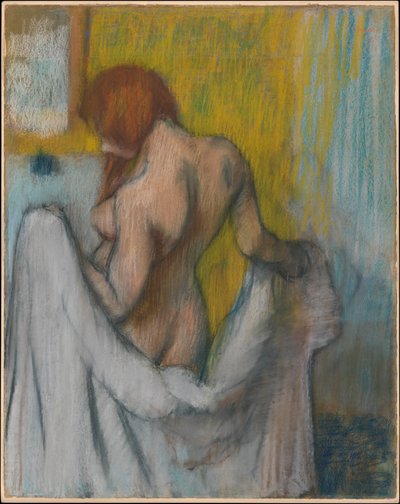 Vrouw met een handdoek door Edgar Degas