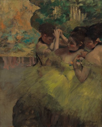 Gele dansers (in de vleugels) door Edgar Degas