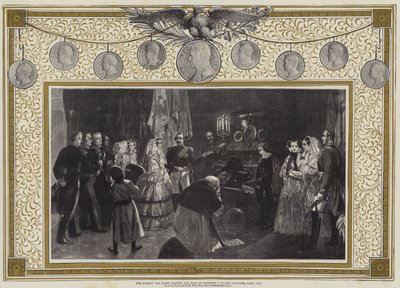 Hare Majesteit de Koningin bezoekt het Graf van Napoleon I in de Invalides, Parijs door Edgar Melville (after) Ward